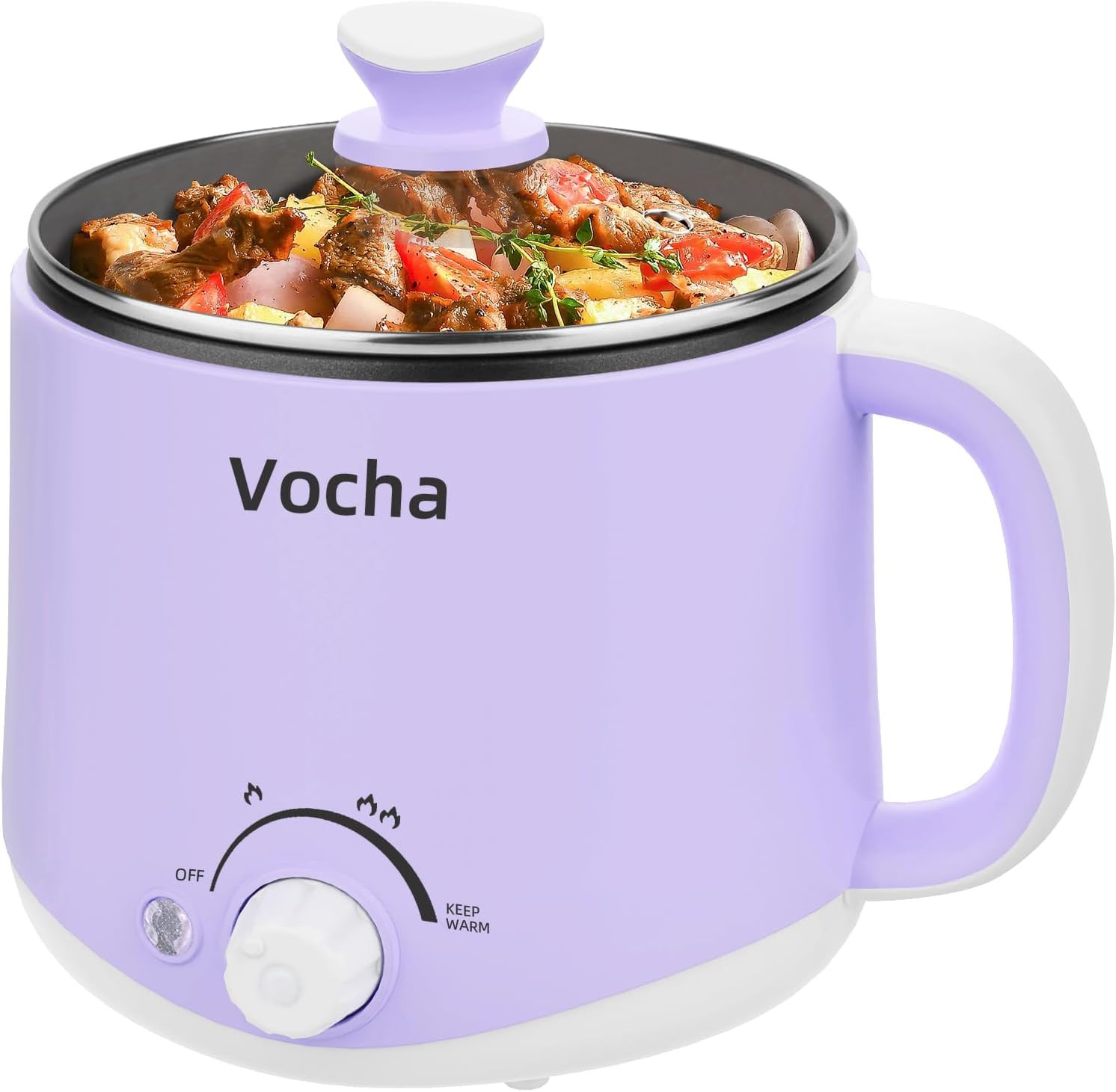 Pentola Elettrica Con Funzione Keep Warm, Padella Elettrica Antiaderente Da 1,6 