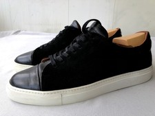 Oliver Sweeney 'Ossos' Black leather/suede trainers Sz 9/US10/EU43