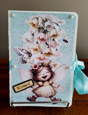 "BLESSED" Junk Journal Handmade Book Mini Album Pockets Ephemera 6.25x4.5