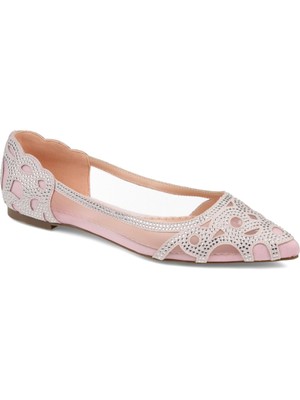 JOURNEE COLLECTION Womens Pink Mesh Insets Batavia Toe Slip On Ballet Flats 9 M