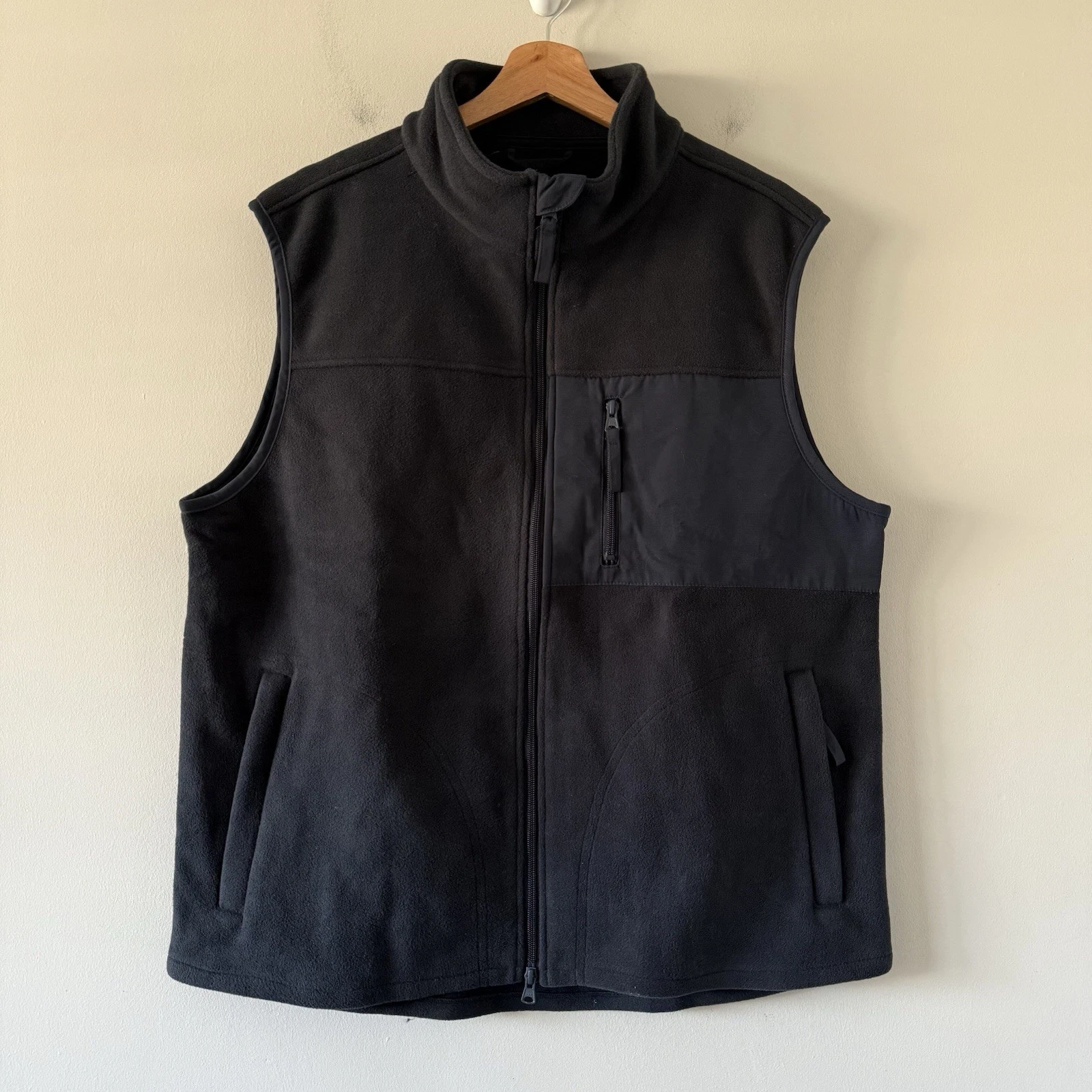 A Day’s March Fleece Vest Mens Large Blue Outdoor Hiking Performance Camping