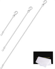 Sterling Silver Necklace Extenders for Women Silver Chain Extension Bracelet Ext