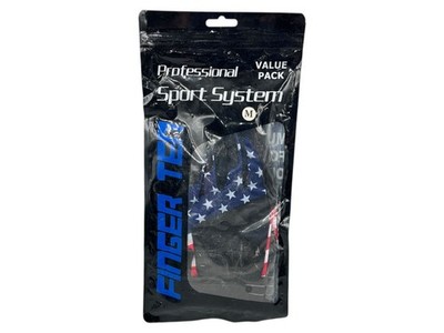 Finger Ten Professional Sport System batting Gloves M American Flag Design