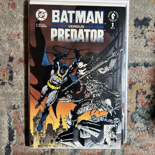 Batman vs Predator - 1 - 1991 - NM - Dark Horse Comic Book VTG HTF LTD Rare Var.