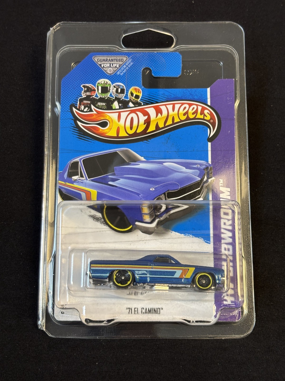 2013 MATTEL HOT WHEELS CAR '71 CHEVY EL CAMINO 233/250 HW SHOWROOM W/ PROTECTOR