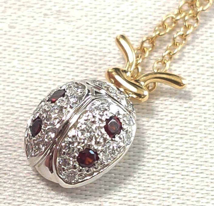 Tiffany & Co. Jean Schlumberger Ladybug Ruby Diamond Pt950 18k