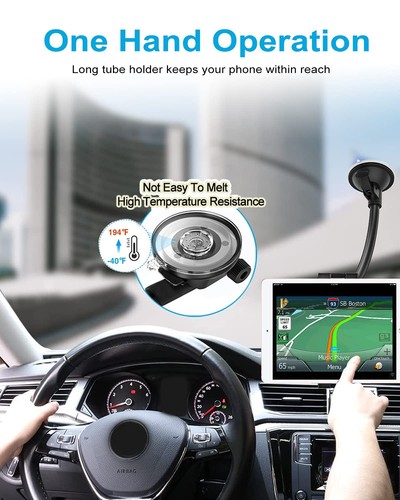 Car/Truck Windshield Tablet Mount Holder for 4.7-13" Phone & iPad - Gooseneck... - 第 5/7 張圖片