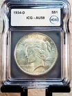 1934-D Peace Dollar AU58 ICG