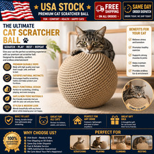 Interactive Sisal Cat Scratching Ball Toy For Kitten Teeth Cleaning Anti Bite
