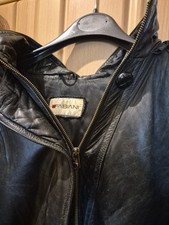 Vintage: FABIANI Leder mantel Gr 44 schwarz 