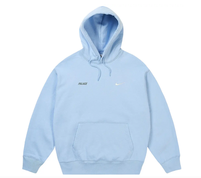 Palace x Nike Font Swoosh Hoodie Sky Blue Large | eBay