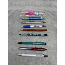 Lot of 9 Pharmaceutical Advertising Pens Lipitor Ambien Risperdal Syringe