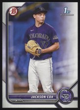2022 Bowman Draft #BD-174 Jackson Cox  Colorado Rockies