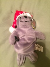 1997 COCA-COLA SEAL in SNOWFLAKE CAP BEAN BAG PLUSH