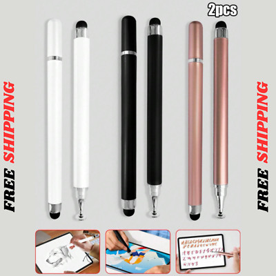 Disc Stylus Pen 2pc Dual-Headed Capacitive Touch Screen Stylus Pen Tab & Phone