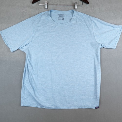 Patagonia Capilene Cool Daily Shirt XXL Blue Stretch Performance Short Sleeves
