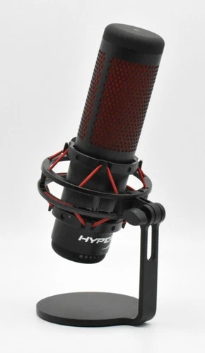 HyperX HX MICQC BK QuadCast USB  Desktop Mikrofon rote Beleuchtung Gaming Micro