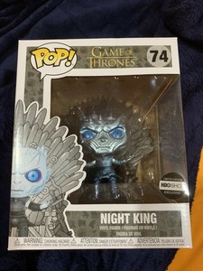 metallic night king on throne pop