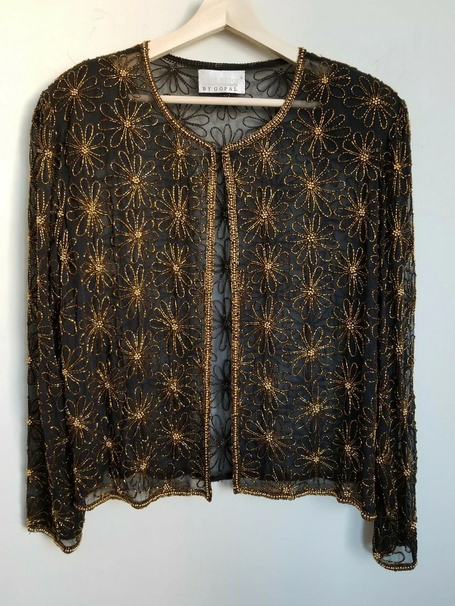 Gold beaded best sale jacket