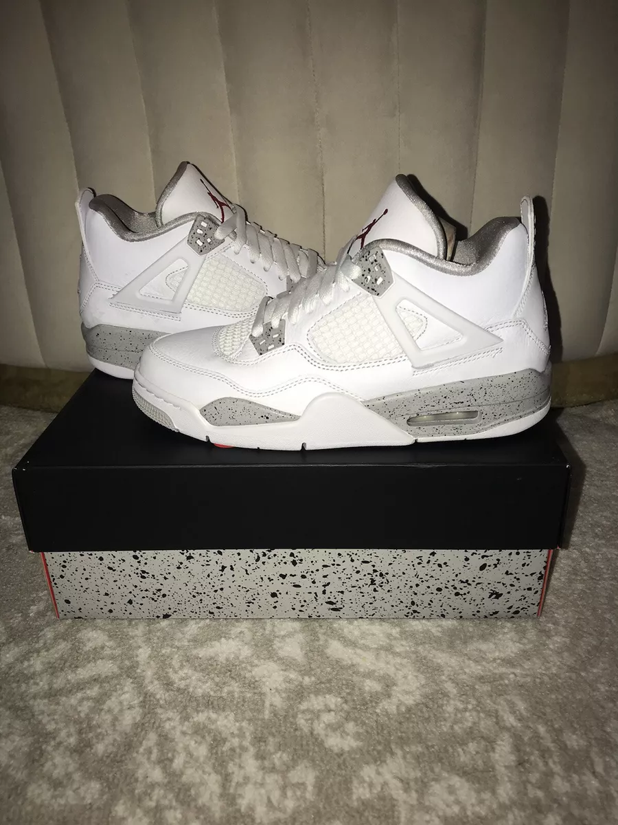 Air Jordan 4 Retro White Oreo Tech Grey GS DJ4699-100 Size 4Y / 5.5W Brand New