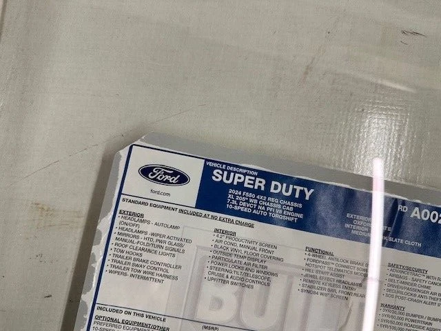 Ford F250/F350 OEM pasajero lado derecho puerta delantera automático ventana vidrio 17-24 Foto 2 de 3