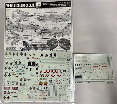NEW Vtg Model Decal No. 99 Wessex Lightning Chinook Airplane 1/72 Scale (ADL3)