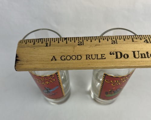 Jose Cuervo 4” Gold Shot Glass Set of 2 Bar Set - Picture 8 of 10