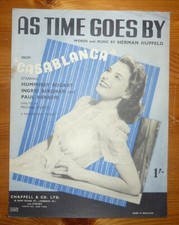 1943 FROM CASABLANCA AS TIME GOES BY WORDS AND MUSIC BY HERMAN HUPFELD