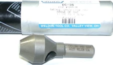 Weldon DC-36 60° Countersink Deburring .688 to 1.094" Cutting Dia 1/2" Shank New