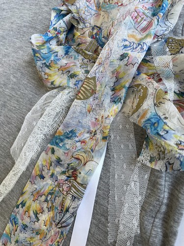 Alexander McQueen _ T-Shirt mit Seide und Spitze _ S - Bild 2 von 5