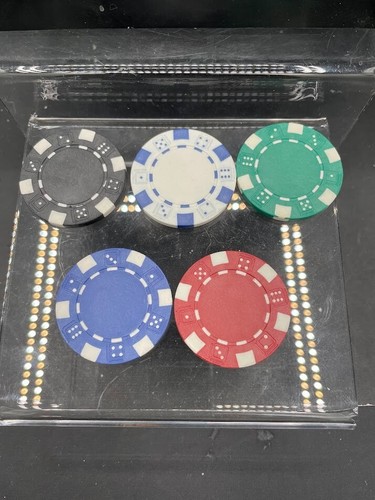 2004 Cardinal Professional Tournament Poker Chips Set of 100 Chips in Tray - Picture 2 of 4