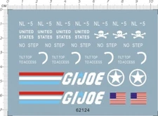 Super Detail Up 1/18 US Army G.I.JOE Markings Model Marine Decal