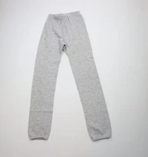 Vtg 80s 90s Streetwear Mens S Blank Triblend Gusset Sweatpants Joggers Gray USA