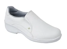 Tuffking 9381 Emma S1 SRC White Microfibre Steel Toe Cap Slip On Safety Shoes
