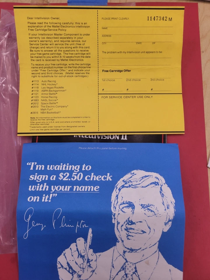 Intellivision II Owner's Manual Master Componet - Complete Lot Of Instructions - Image 3 of 4