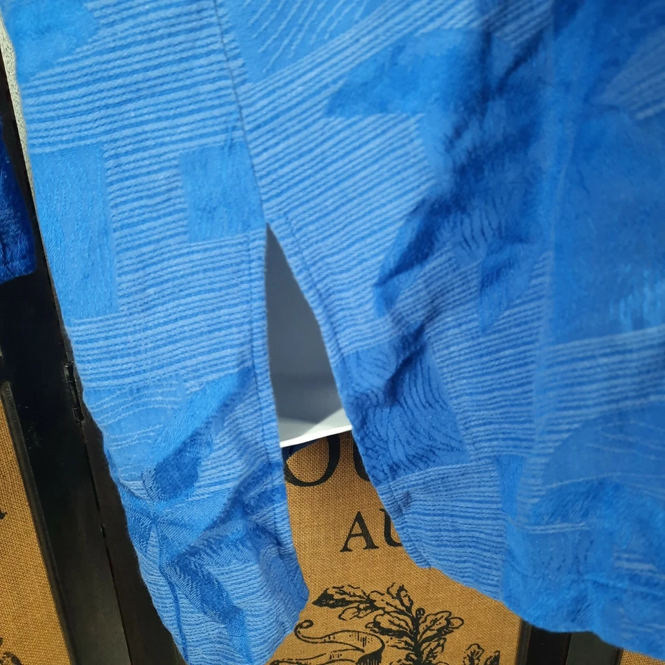 Chaqueta Erin By Erin London Botón Delantero Mangas 3/4 Azul Hombreras talla 2x  Foto 3 de 4