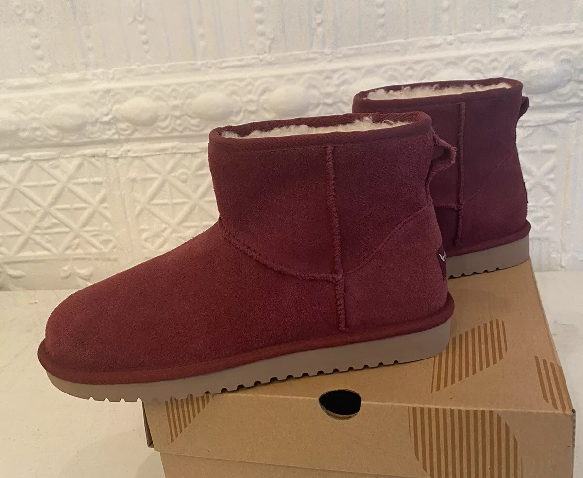 WOMENS SZ 8 ZINFANDEL maroon KOOLABURRA UGG KOOLA MINI II SUEDE