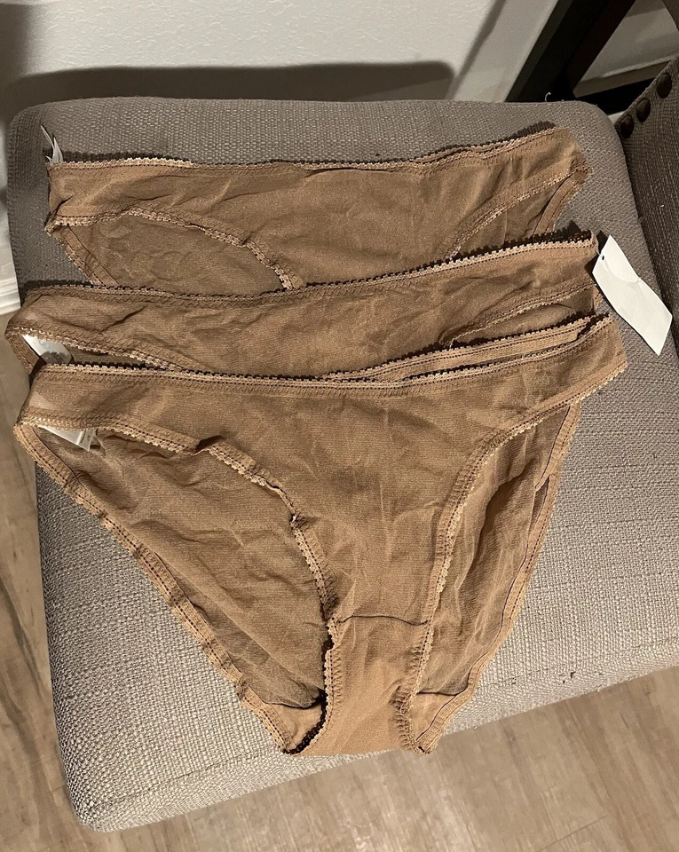 3 Pack On Gossamer mesh Low cut brief underwear for women  Plus Size 2X Mocha - Image 2 of 2