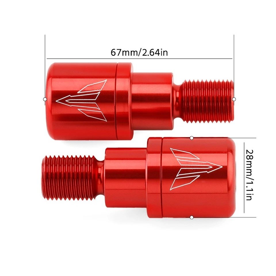 Tapas de extremo de manillar para YAMAHA TDM 850/900 XJ600 MT-07 MT-09 MT-10 FZ07 FZ09 Foto 2 de 4
