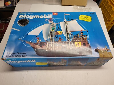 Playmobil super deluxe pirate ship set # 0104 W/Box *READ* | eBay