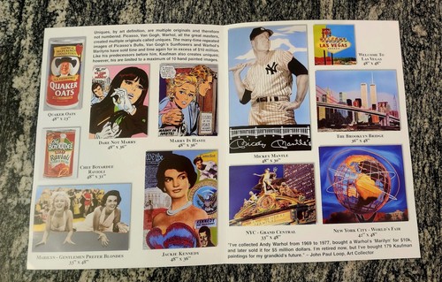 1999 Steve Kaufman Original/SIGNED Art Brochure Catalog (Andy Warhol's Asst.) - Picture 2 of 7