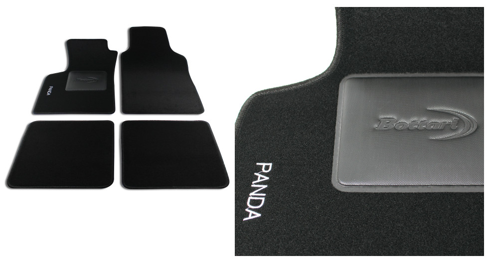 Per Fiat Panda 2003>2011 Set 4 Tappeti Tappetini Moquette Su Misura M.Italy