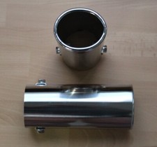 AUSPUFFBLENDE  EDELSTAHL  OVAL 65 MM ANSCHL.4...