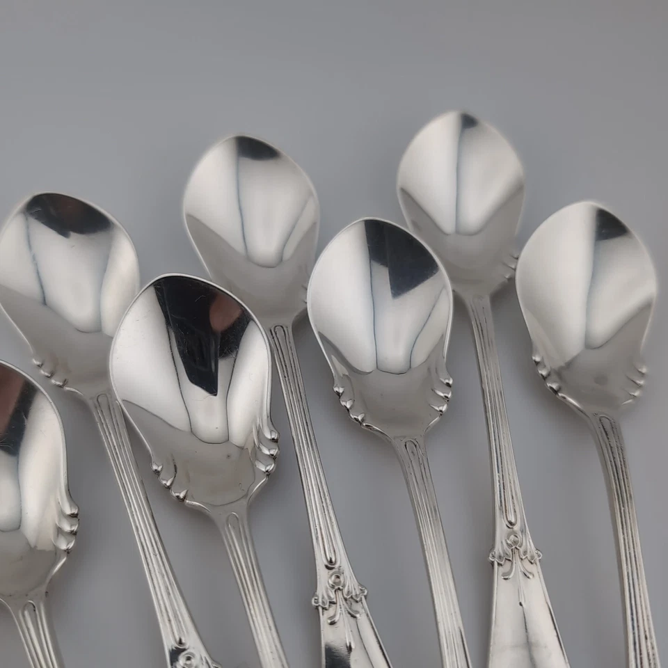Juego de 12 cucharas de helado Tiffany/Beekman de plata esterlina con monograma/Beekman Foto 3 de 4