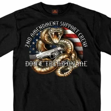 Rattler 2nd Amendment Snake Dont Tread on Me Motorcycle Biker T Shirt GMS1371