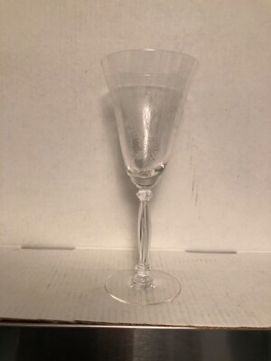 ELEGANT GLASS ETCHED FLOWERS UNKNOWN PATTERN OR MAKER