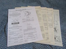 1971 LINCOLN MERCURY 6 V8 FACTORY TUNE UP SPECIFICS SPEC MANUAL SHEETS SET