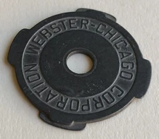 Vintage WEBSTER CHICAGO Corporation Metal 45rpm Record Adapter USA