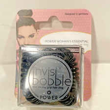 Invisibobble Power The Strong Grip Hair Ring Black 3 Count New in Package