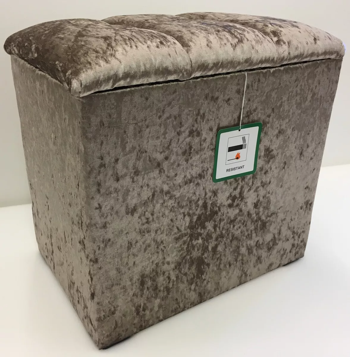 DRESSING TABLE STOOL STORAGE IN A QUALITY MINK SHIMMER CRYSTAL